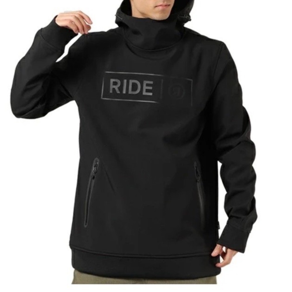 Ride Snowboard Softshell ‎ Bar Softshell Hoodie  Jacket - BLACK small